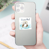 Sticker Otter Happy Mail (Téléphone)