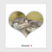 Sticker Otter Heart (Feuille)