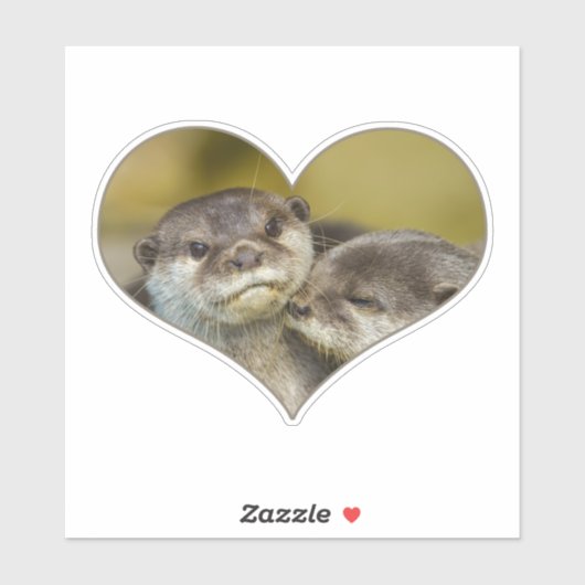 Sticker Otter Heart (Feuille)