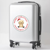 Sticker Otter Noël Neige Animaux d'hiver Otter (Sur valise)