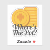 Sticker Où est le Pot ? Pièces d'or de la Saint-Patrick (Feuille)