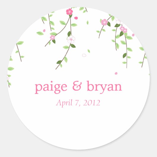 Sticker ou étiquette cadeau de Garden Blooms Favor (Devant)