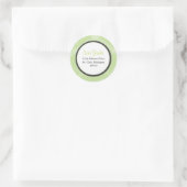 Sticker ou Étiquette de adresse Vert Plaid Faveur (Sac)
