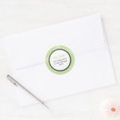 Sticker ou Étiquette de adresse Vert Plaid Faveur (Enveloppe)