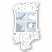 Sticker Où Sont Les Choses Sauvages | Graphique Carré (Devant)