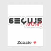 Sticker Ouah ! Signal SETI Message 6EQUJ5 8/15/77 (Feuille)