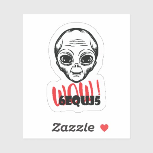 Sticker Ouah ! Signal SETI Message 6EQUJ5 8/15/77 (Feuille)