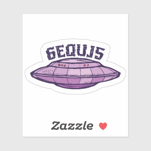 Sticker Ouah ! Signal SETI Message 6EQUJ5 8/15/77 (Feuille)