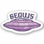Sticker Ouah ! Signal SETI Message 6EQUJ5 8/15/77 (Devant)