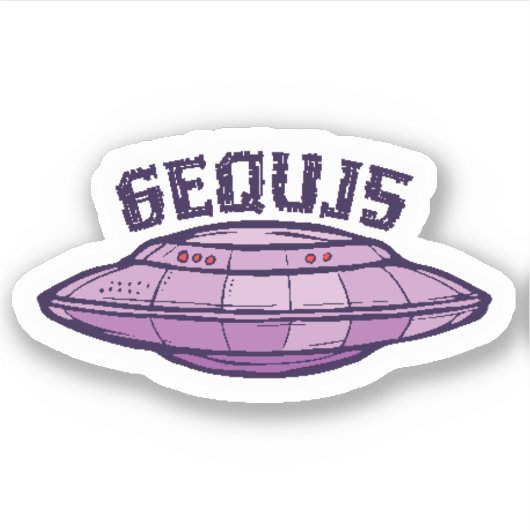 Sticker Ouah ! Signal SETI Message 6EQUJ5 8/15/77 (Devant)