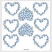 Sticker Oublie-moi pas le champ de fleurs avec cadre de co (Feuille)