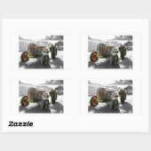 sticker Oude  Tractor boerderij machines (Vel)