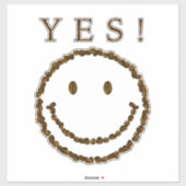 Sticker Oui Café ! (Feuille)