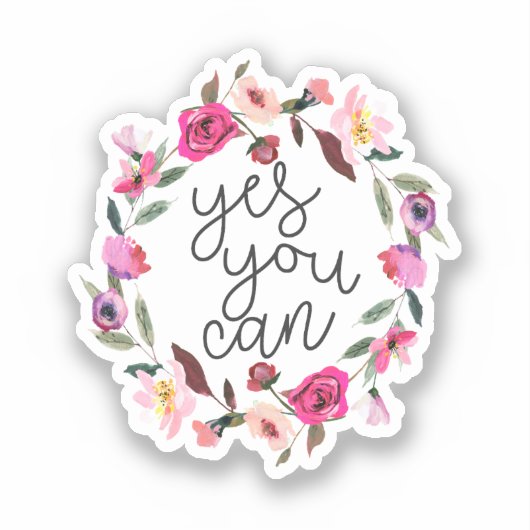 Sticker Oui, Citation Inspirationnelle (Recto)