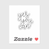 Sticker Oui, Citation Inspirationnelle (Feuille)