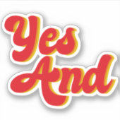 Sticker Oui Et La Troupe Comédie D'improvisation (Devant)