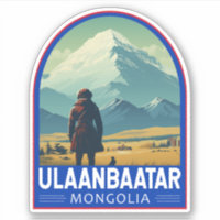 Oulan-Bator Mongolie Voyage Art Vintage