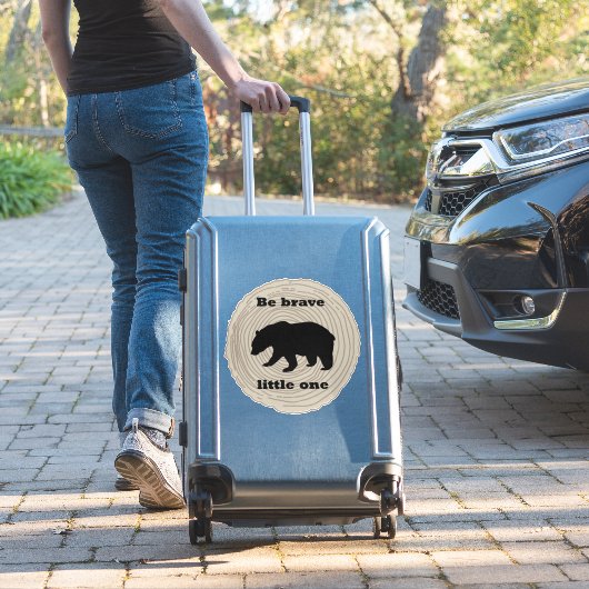 Sticker Ours animal sauvage Soyez courageux Chambre pour e (Valise Insitu)