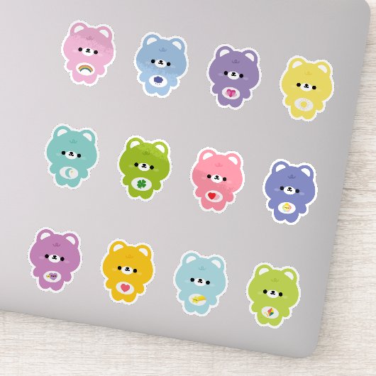 Sticker Ours arc-en-ciel mignon (Détail)
