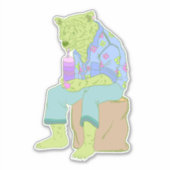 Sticker Ours assoiffé (Devant)