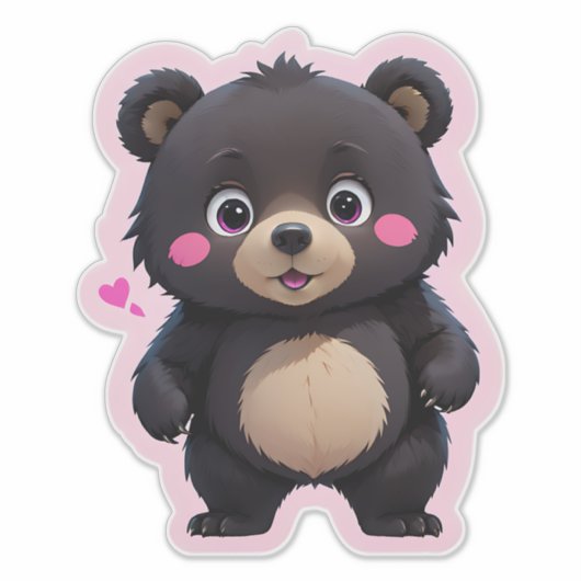 Sticker Ours Bébé mignon (Devant)