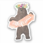 Sticker Ours Boho de l'État de Californie (Devant)