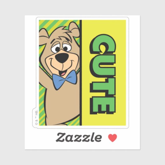 Sticker Ours Boo-Boo mignon (Feuille)