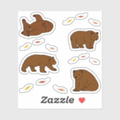Sticker Ours Brown (Feuille)