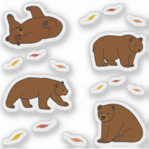 Sticker Ours Brown