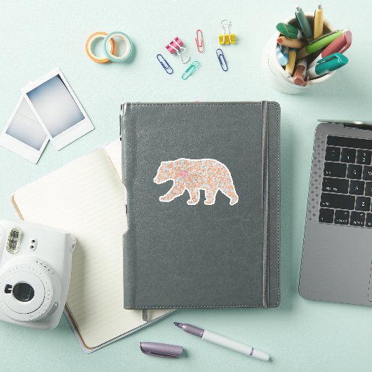 Sticker Ours coloré pointillé (Couverture iPad)