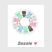 Sticker Ours colorés (Feuille)