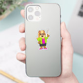 Sticker Ours comme enseignant avec lunettes (Téléphone)