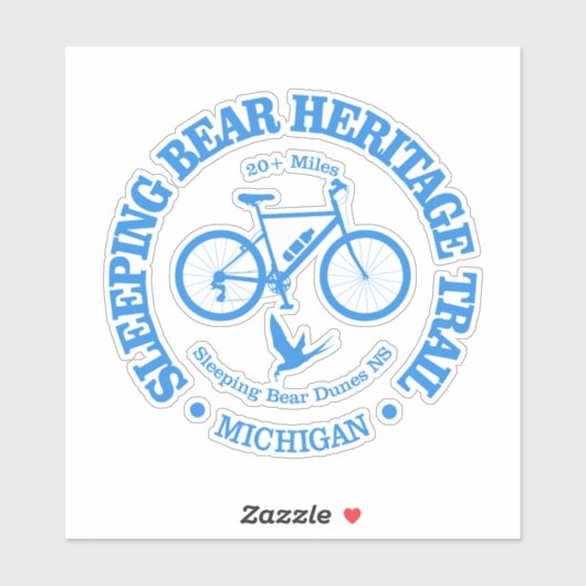 Sticker Ours couché HT (cyclisme) (Feuille)