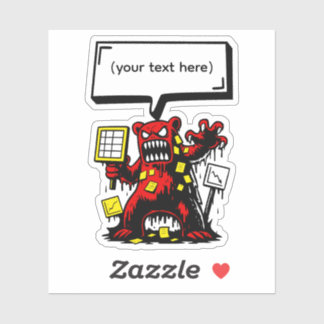 Sticker Ours de bureau en colère