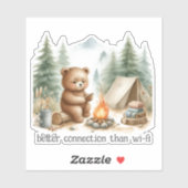 Sticker Ours de camping (Feuille)