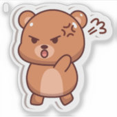 Sticker Ours de dessin animé (Devant)