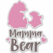 Sticker Ours De Maman, Ours Cub, Ours Mélange, Ours Petit, (Devant)