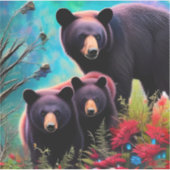 Sticker Ours de Momma et petits (Devant)