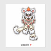 Sticker Ours de Peur - Clown (Feuille)