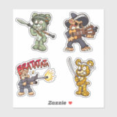 Sticker Ours de Peur - Tueurs (Feuille)