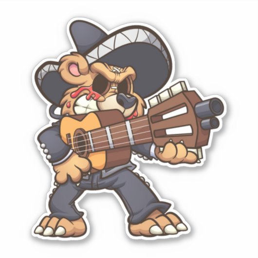 Sticker Ours de pitié - Mariachi (Devant)