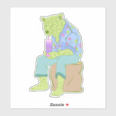 Sticker Ours de soif (Feuille)