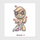 Sticker Ours de Soin - Voodoo (Feuille)