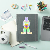 Sticker Ours d'été heureux (Couverture iPad)