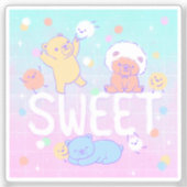 Sticker Ours doux avec monstres en luffy (Recto)
