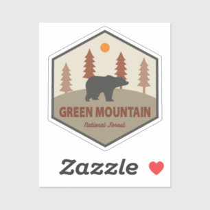Sticker Ours forestier national de Green Mountain