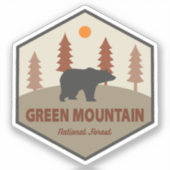 Sticker Ours forestier national de Green Mountain (Recto)