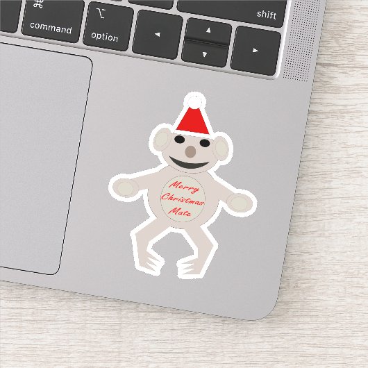 Sticker Ours Koala de Noël australien (Détail)