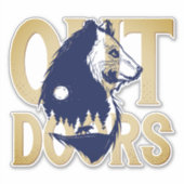 Sticker Ours kodiak loup faune forestière extérieur (Devant)