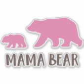Sticker Ours Mama, Ours Cube, Ours Mignonne, Ours Petit (Devant)